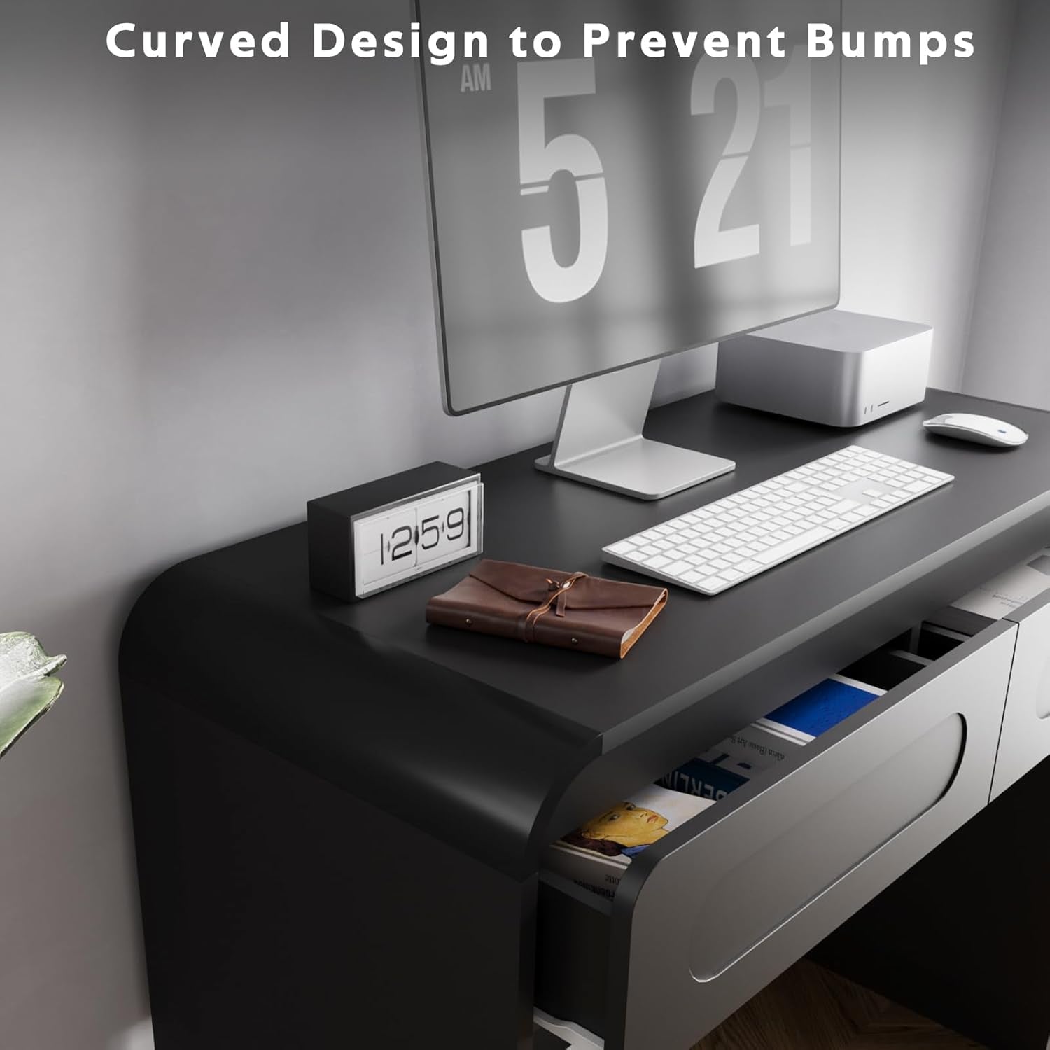 Black Vanity Desk With Advanced Organizational Storage