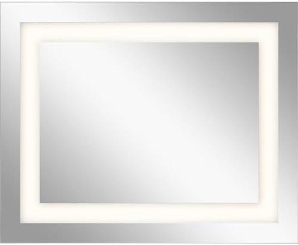 LED Backlit Mirror Chrome 30x24 Inch Vanity Mirror