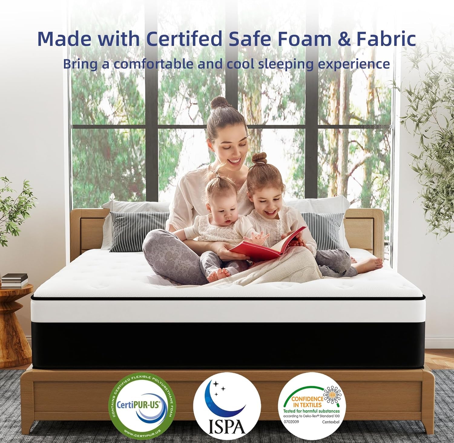 12 Inch Full Hybrid Mattress With Memory Foam Comfort