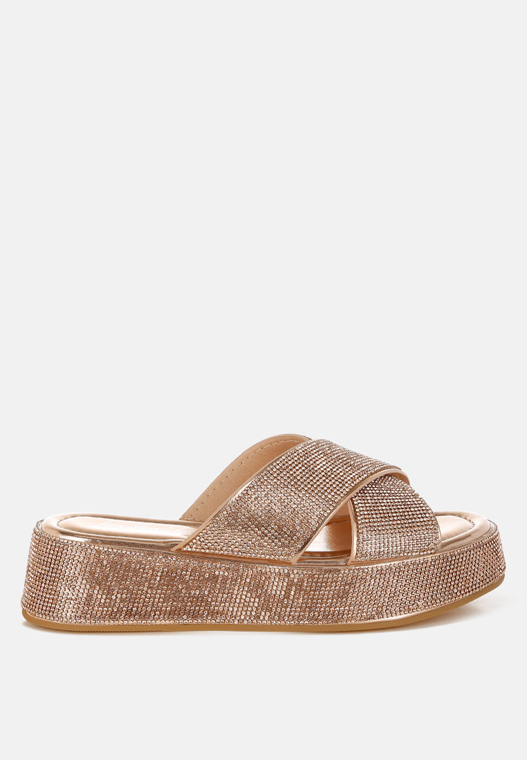 Adena Rhinestone Embellished Flatforms