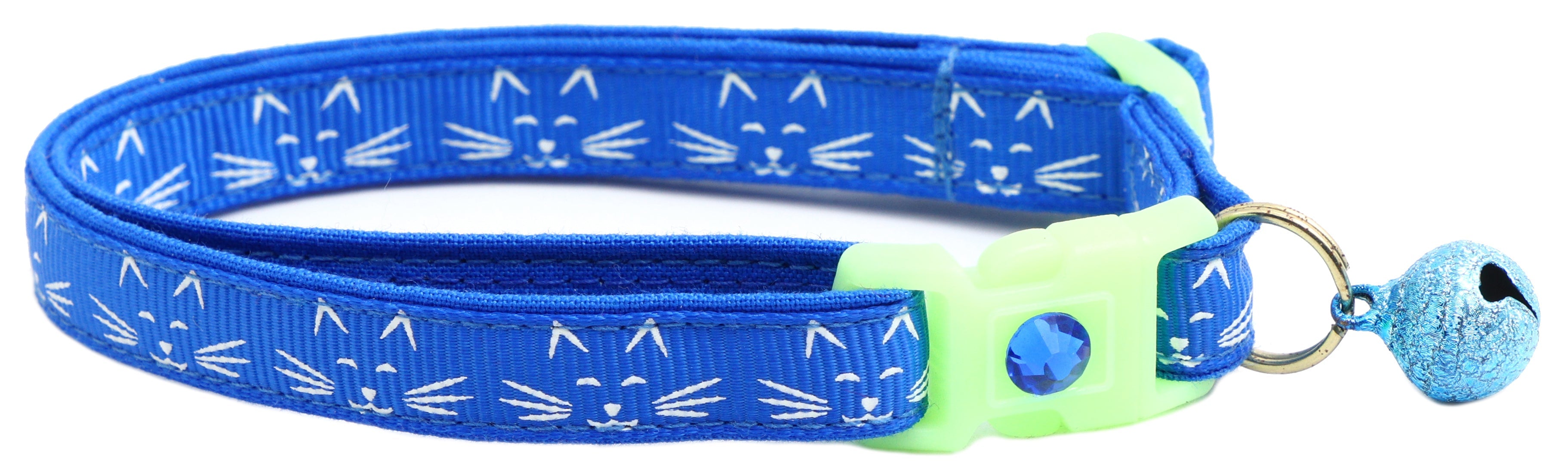 Glowing Cat Faces Breakaway Cat Collar-6