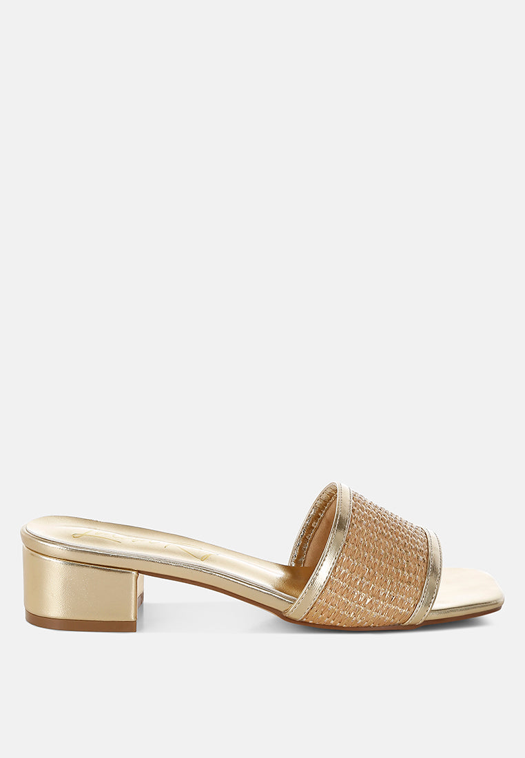 Gisella Raffia Slip On Sandals