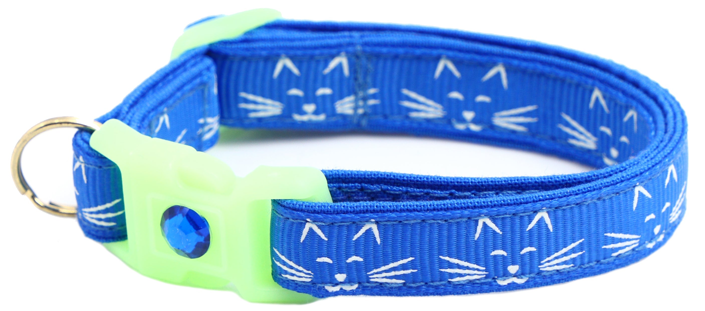 Glowing Cat Faces Breakaway Cat Collar-45