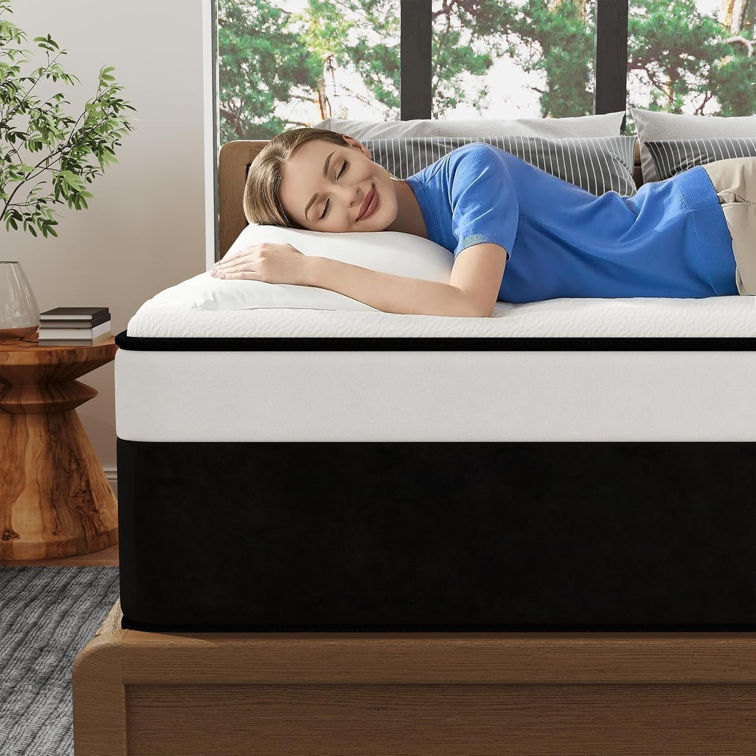 12 Inch Full Hybrid Mattress With Memory Foam Comfort