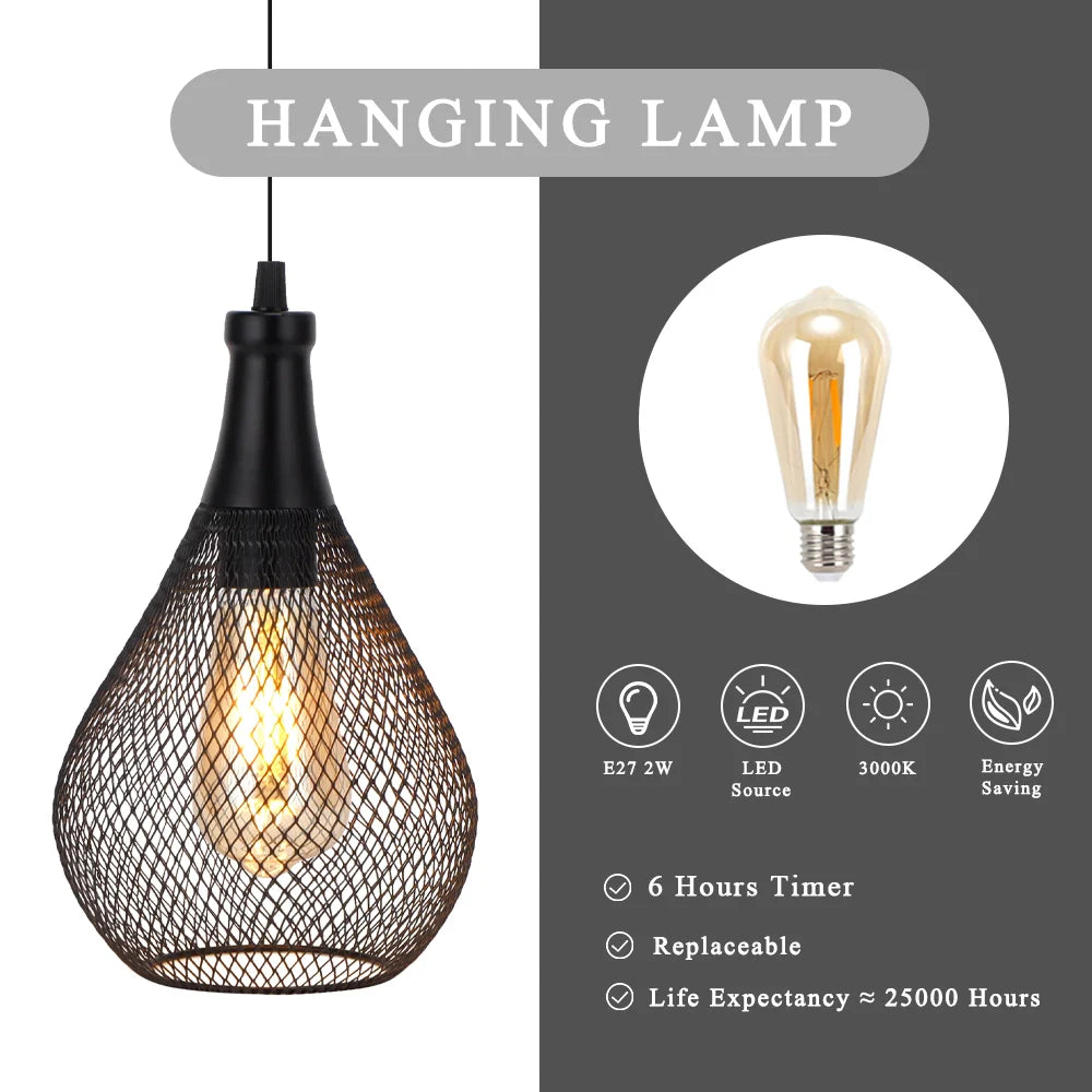 Battery Operated Hanging Lamp-4