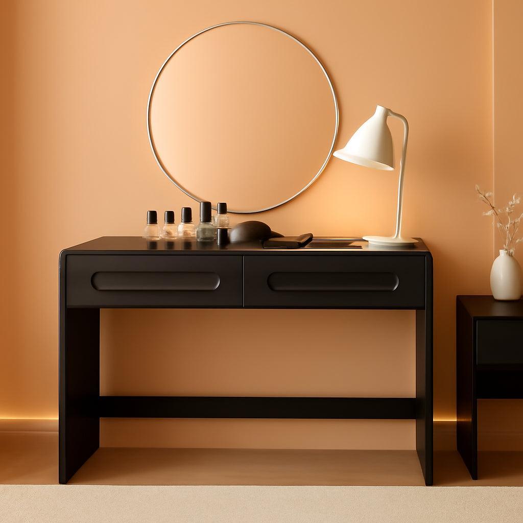 Black Vanity Desk With Advanced Organizational Storage