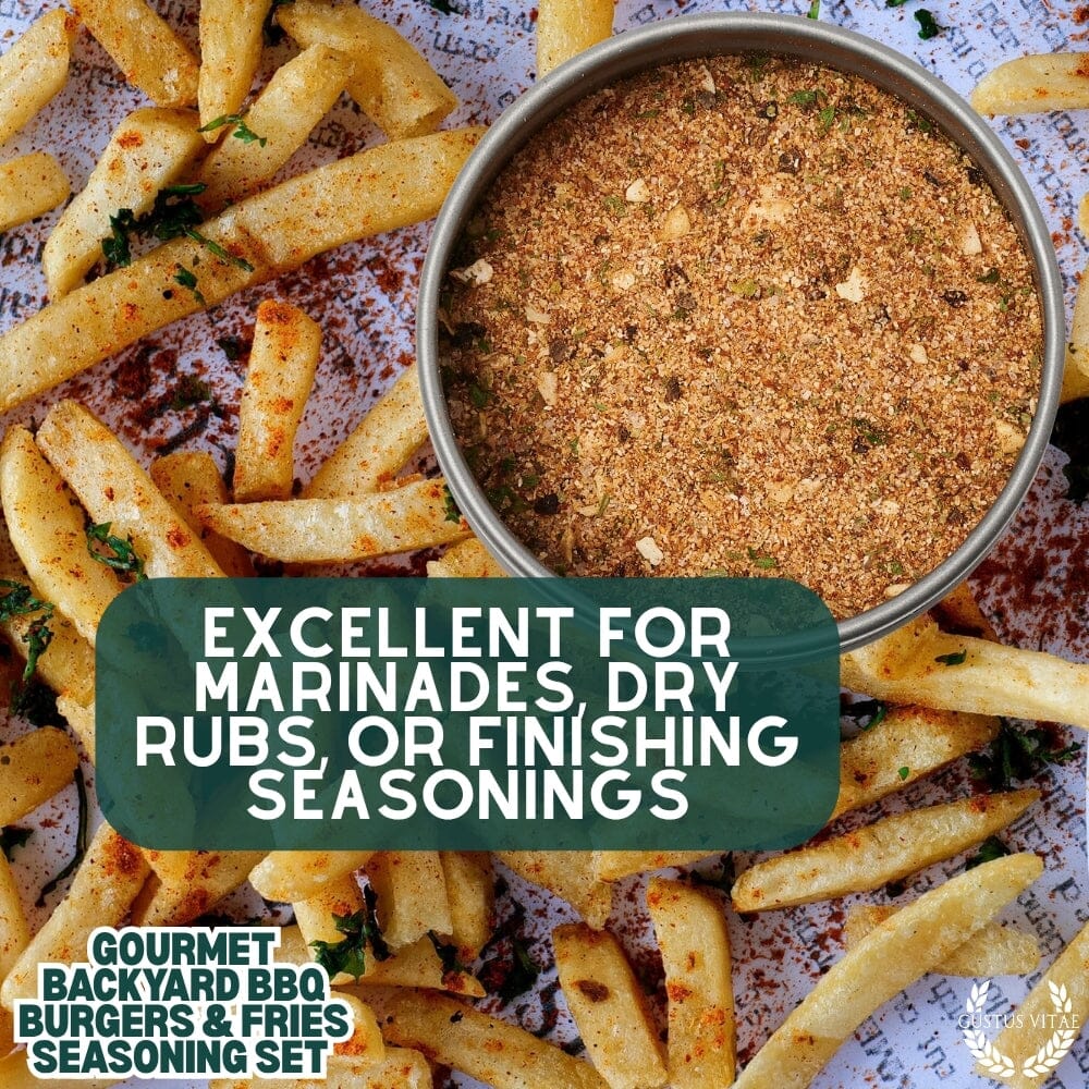 Gourmet Backyard BBQ Burgers & Fries Seasoning Set - Six Pack-3
